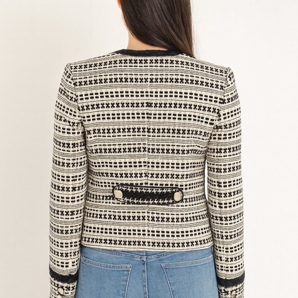 Juicy Couture Black & White Patterned Jacket coat - Picture 2 of 11